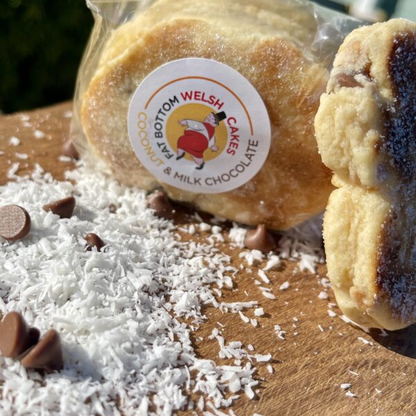 Coconut & Milk Chocolate Welsh Cakes